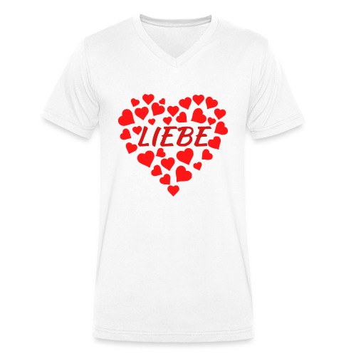 Liebe - Stanley/Stella Männer Bio-T-Shirt mit V-Ausschnitt