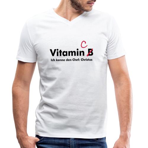 Vitamin C (JESUS shirts) - Männer Bio-T-Shirt mit V-Ausschnitt von Stanley & Stella