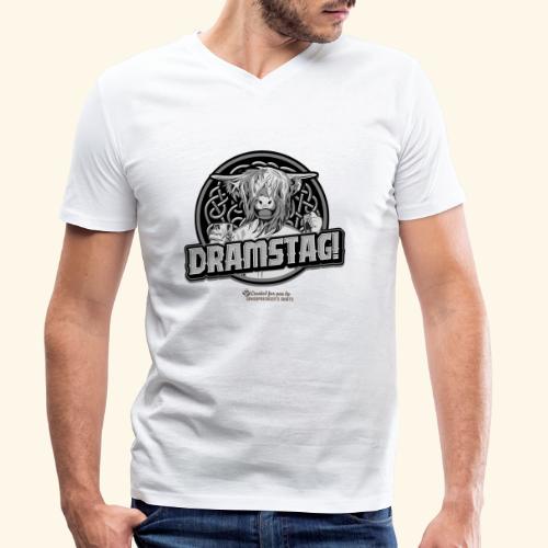 Whisky T-Shirt Spruch Dramstag - Männer Bio-T-Shirt mit V-Ausschnitt von Stanley & Stella