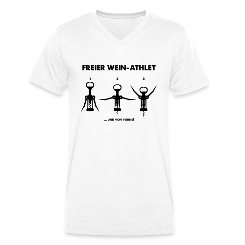 Freier Wein-Athlet - Stanley/Stella Männer Bio-T-Shirt mit V-Ausschnitt