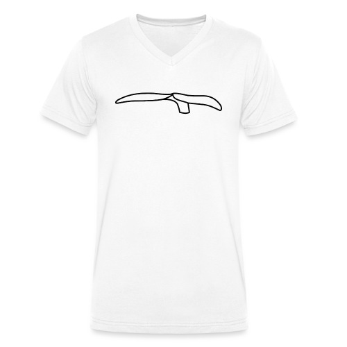 Walflosse-white - Männer Bio-T-Shirt mit V-Ausschnitt von Stanley & Stella