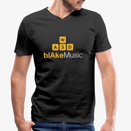 Old blAkeMusic Logo - Ekologiczna koszulka męska Stanley/Stella z dekoltem w serek