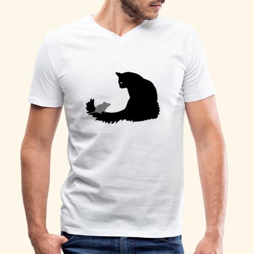Katze und maus - Männer Bio-T-Shirt mit V-Ausschnitt von Stanley & Stella