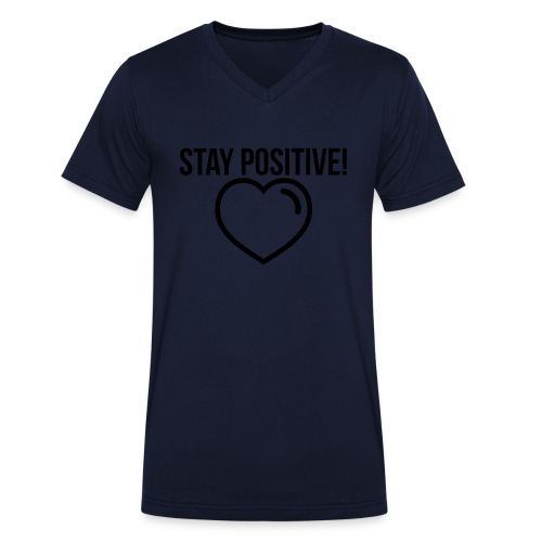 Stay Positive! - Stanley/Stella Männer Bio-T-Shirt mit V-Ausschnitt