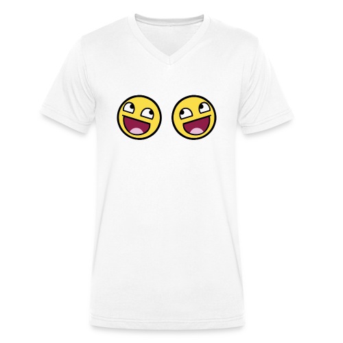 Boxers lolface 300 fixed gif - Men's Organic V-Neck T-Shirt by Stanley & Stella