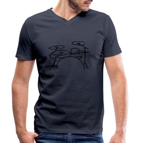 Drumset - Männer Bio-T-Shirt mit V-Ausschnitt von Stanley & Stella