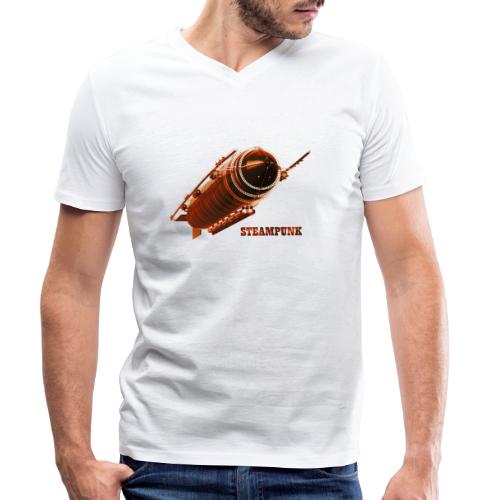 Steampunk Luftschiff Zeppelin Retro Futurismus - Männer Bio-T-Shirt mit V-Ausschnitt von Stanley & Stella