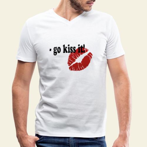 go kiss it - Økologisk Stanley & Stella T-shirt med V-udskæring til herrer
