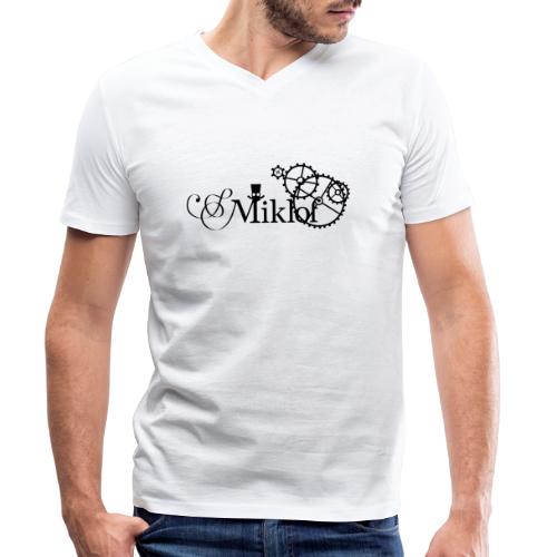 miklof logo black 3000px - Men's Organic V-Neck T-Shirt by Stanley & Stella