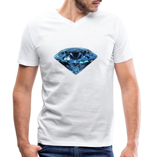Diamant Juwel Mineral Edelstein Schmuck - Männer Bio-T-Shirt mit V-Ausschnitt von Stanley & Stella