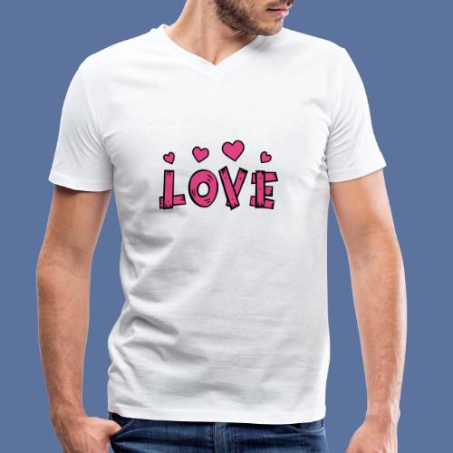 Love - Stanley/Stella Männer Bio-T-Shirt mit V-Ausschnitt
