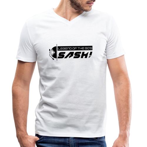 DJ SASH! Turntable 2020 Logo - Men's Organic V-Neck T-Shirt by Stanley & Stella
