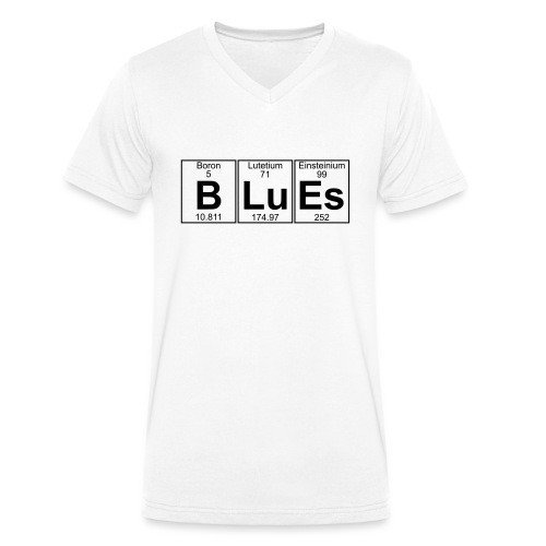 B-Lu-Es (blues) - Full - Stanley/Stella økologisk T-skjorte med V-hals for menn