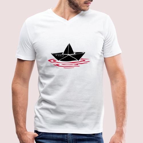 ES Papierboot - Männer Bio-T-Shirt mit V-Ausschnitt von Stanley & Stella