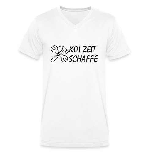 KoiZeit - Schaffe - Männer Bio-T-Shirt mit V-Ausschnitt von Stanley & Stella