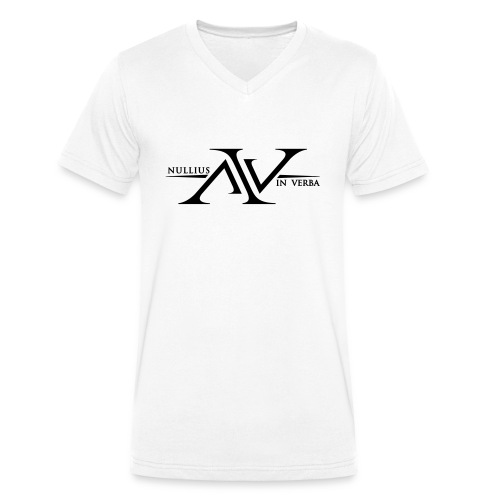 Nullius In Verba Logo - Men's Organic V-Neck T-Shirt by Stanley & Stella