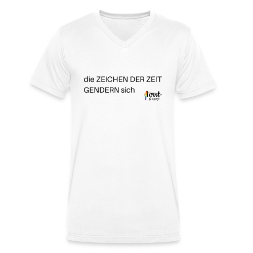ZEICHEN DER ZEIT - Männer Bio-T-Shirt mit V-Ausschnitt von Stanley & Stella