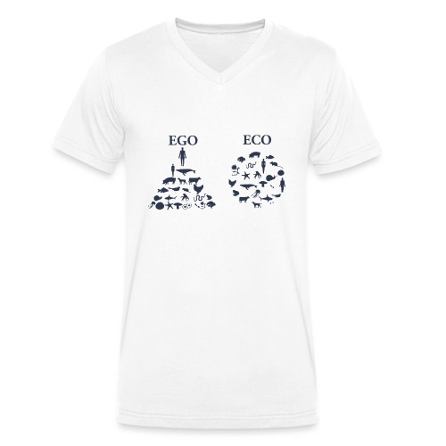 Ego VS Eco - T-shirt ecologica da uomo con scollo a V di Stanley & Stella