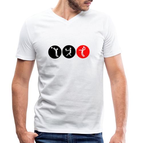 Volleyball symbole bicolor - Männer Bio-T-Shirt mit V-Ausschnitt von Stanley & Stella