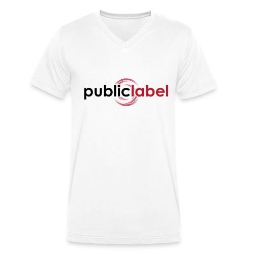 Public Label auf weiss - Stanley/Stella Männer Bio-T-Shirt mit V-Ausschnitt