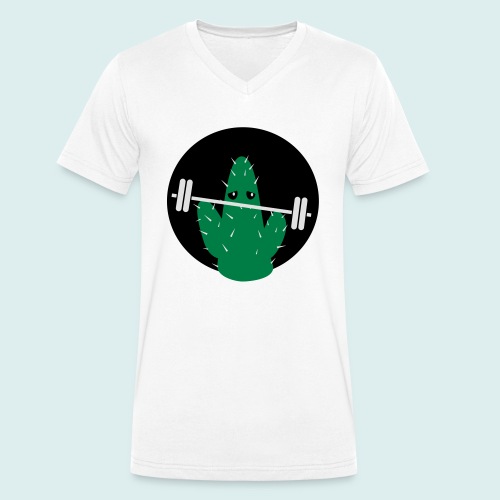 lifting cactus - Mannen bio T-shirt met V-hals van Stanley & Stella