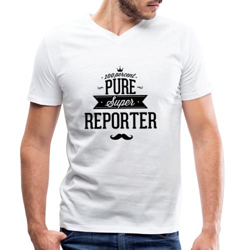 100 Prozent super Reporter - Männer Bio-T-Shirt mit V-Ausschnitt von Stanley & Stella