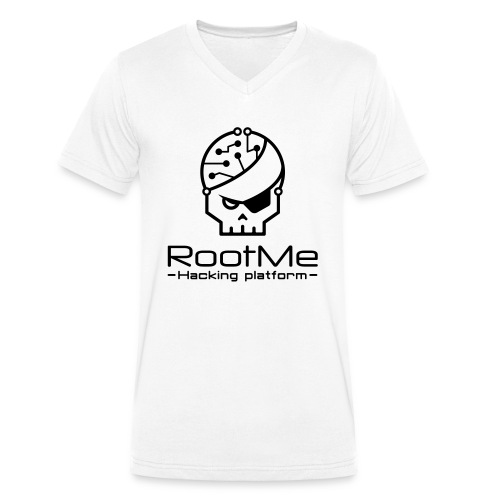 Root Me black with text - Økologisk Stanley & Stella T-shirt med V-udskæring til herrer