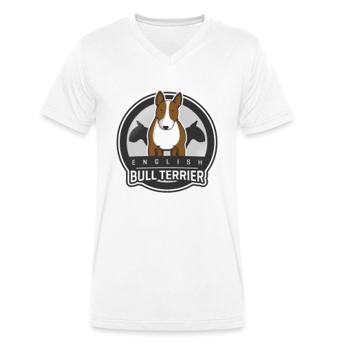 English Bull Terrier Front - Männer Bio-T-Shirt mit V-Ausschnitt von Stanley & Stella