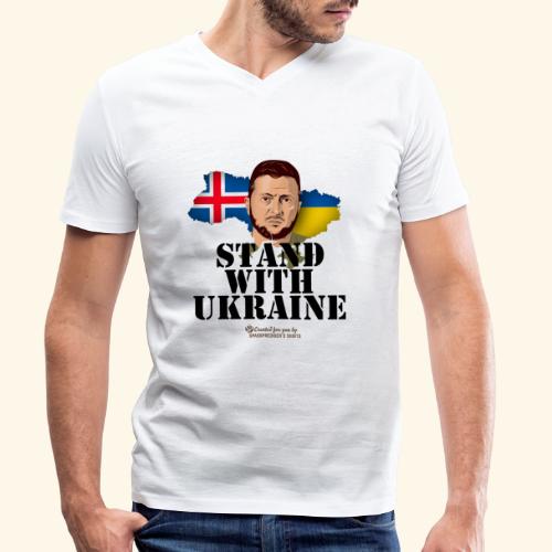 Island Stand with Ukraine - Stanley/Stella Männer Bio-T-Shirt mit V-Ausschnitt