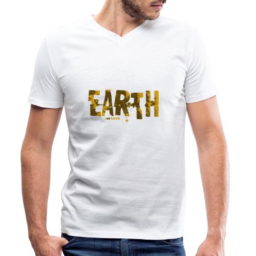 Earth my love - Stanley/Stella Mannen bio-T-shirt met V-hals