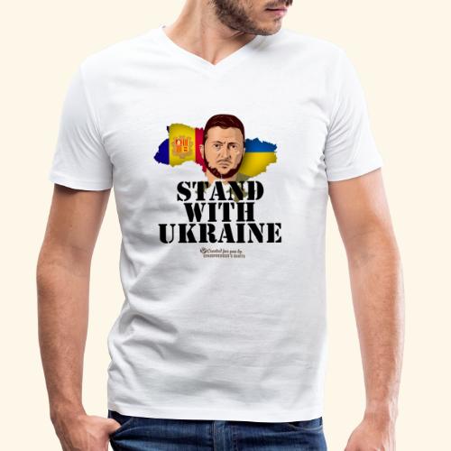 Ukraine Andorra - Männer Bio-T-Shirt mit V-Ausschnitt von Stanley & Stella