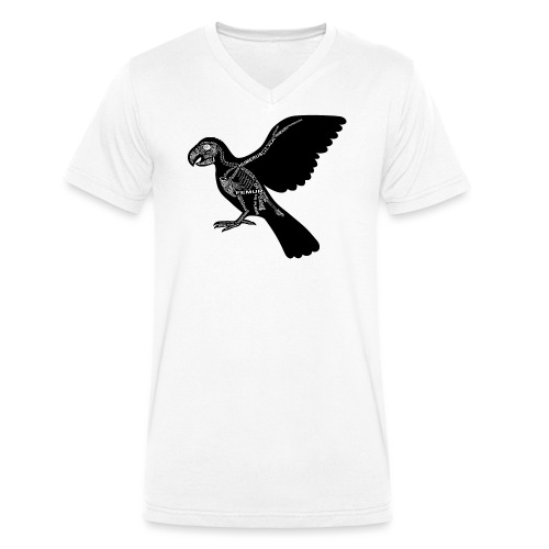 Papagei-Skelett - Ekologisk T-shirt med V-ringning herr från Stanley/Stella