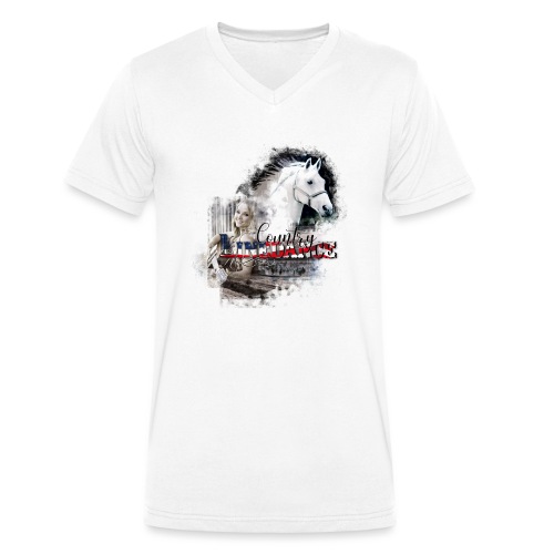 kl_linedance66 T-Shirts - Økologisk Stanley & Stella T-shirt med V-udskæring til herrer