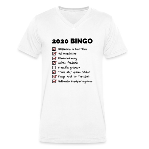 2020 Bingo - Stanley/Stella Männer Bio-T-Shirt mit V-Ausschnitt