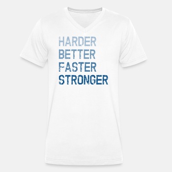 Harder Better Faster Stronger - Organic V-neck T-shirt for men