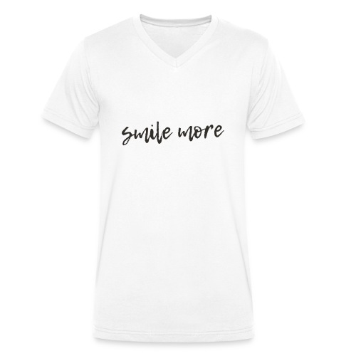 Smile more Geschenk - Männer Bio-T-Shirt mit V-Ausschnitt von Stanley & Stella