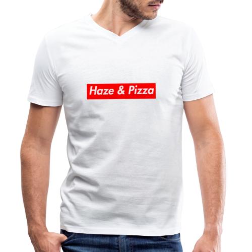 Haze & Pizza - Männer Bio-T-Shirt mit V-Ausschnitt von Stanley & Stella