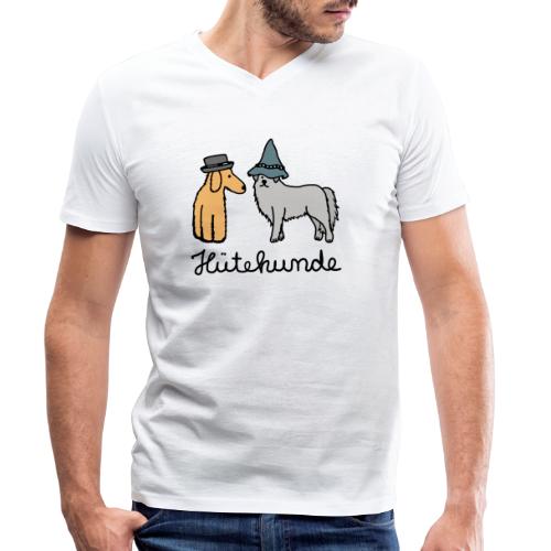 Huetehunde Hütehund Hunde mit Hut - Stanley/Stella Männer Bio-T-Shirt mit V-Ausschnitt