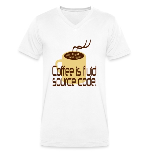 Coffee is source code - Männer Bio-T-Shirt mit V-Ausschnitt von Stanley & Stella