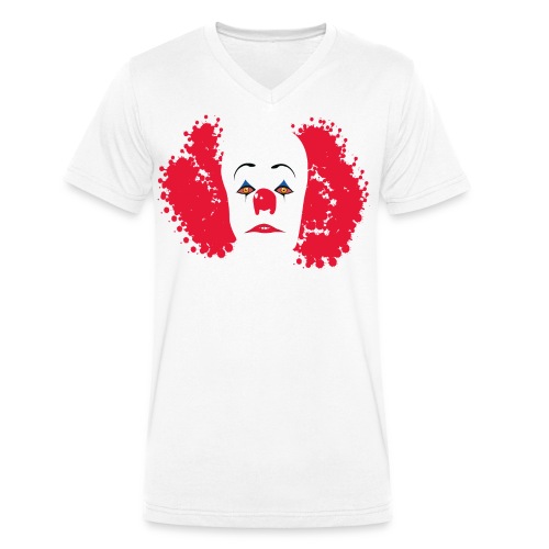 Zło clown IT - Ekologiczna koszulka męska Stanley/Stella z dekoltem w serek