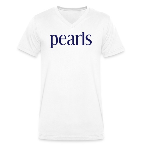 pearls blå - Ekologisk T-shirt med V-ringning herr från Stanley & Stella
