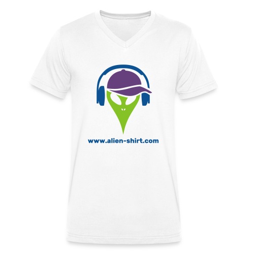 Alien Shirt - Men's Organic V-Neck T-Shirt by Stanley & Stella