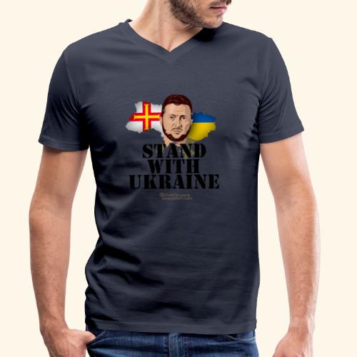 Ukraine Unterstützer Merch Insel Guernsey - Männer Bio-T-Shirt mit V-Ausschnitt von Stanley & Stella