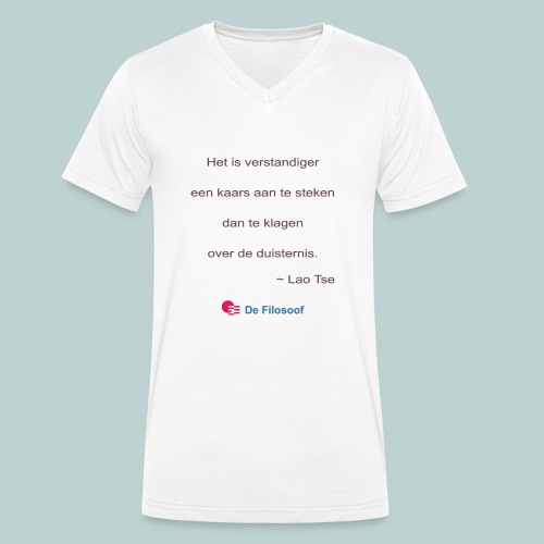 Lao Tse Filosoof Klagen over duisternis b - Stanley/Stella Mannen bio-T-shirt met V-hals