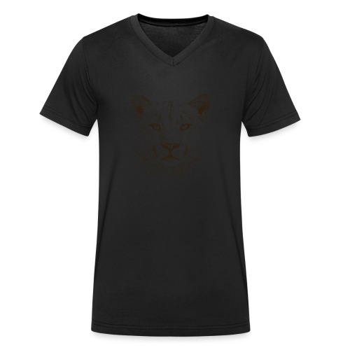 Wildkatze - Stanley/Stella Männer Bio-T-Shirt mit V-Ausschnitt