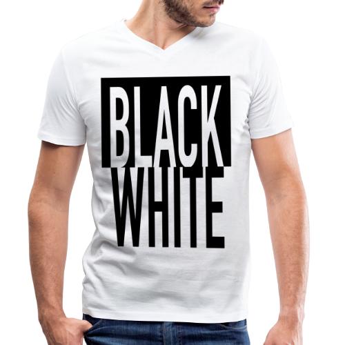 Black White - Männer Bio-T-Shirt mit V-Ausschnitt von Stanley & Stella