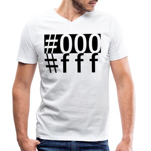 #000 & #fff - Männer Bio-T-Shirt mit V-Ausschnitt von Stanley & Stella
