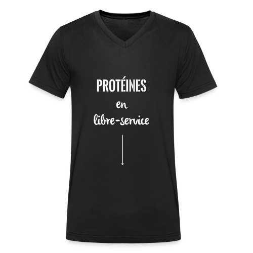 proteines libre service - T-shirt bio col V Stanley/Stella Homme