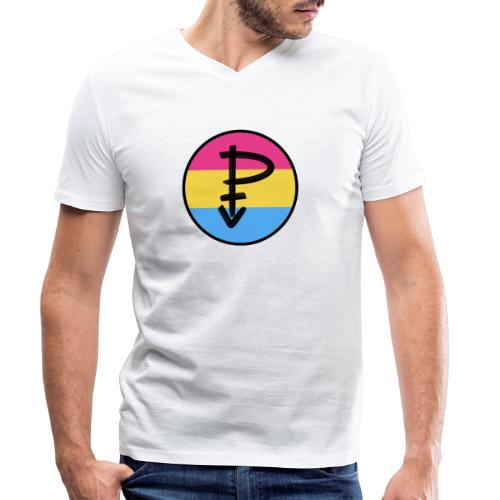 Emblem Pansexuell - Stanley/Stella Männer Bio-T-Shirt mit V-Ausschnitt