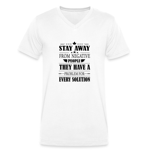 Stay away - Stanley/Stella miesten V-aukkoinen luomu-t-paita